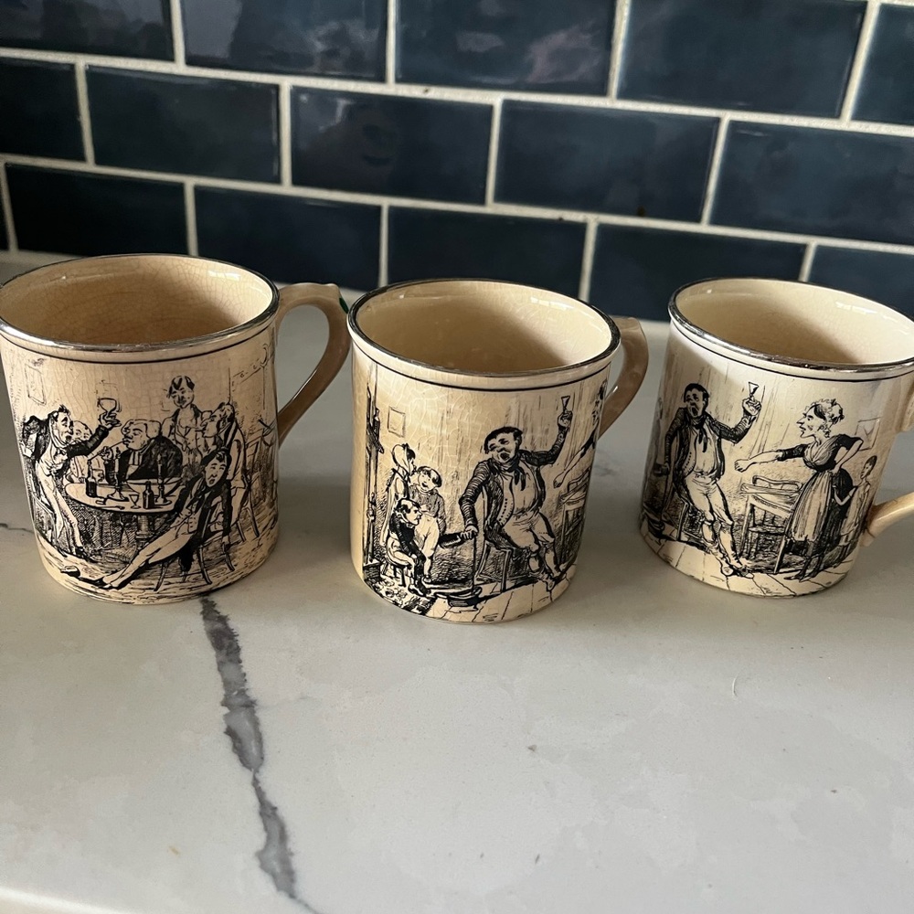 Three Gray’s Pottery Mugs Made in Stoke-on-Trent, England